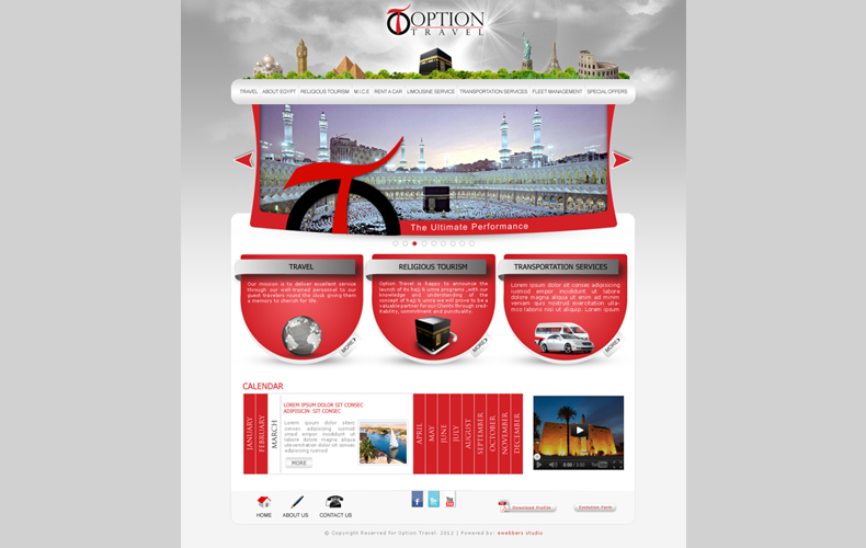 Option Travel Website Design and Development