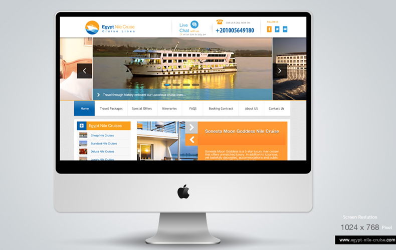 Egypt Nile Cruise Website Design and Development