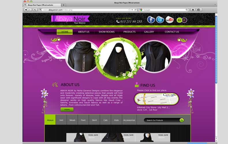 Abaya Noir eCommerce Website Design and Development