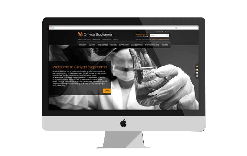 Omyga BioPharma Website Design and Development