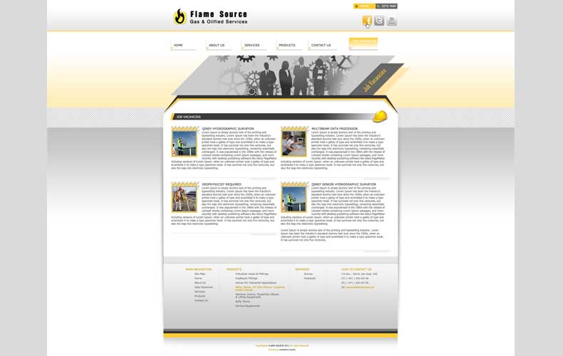 Flame Source Website design and development