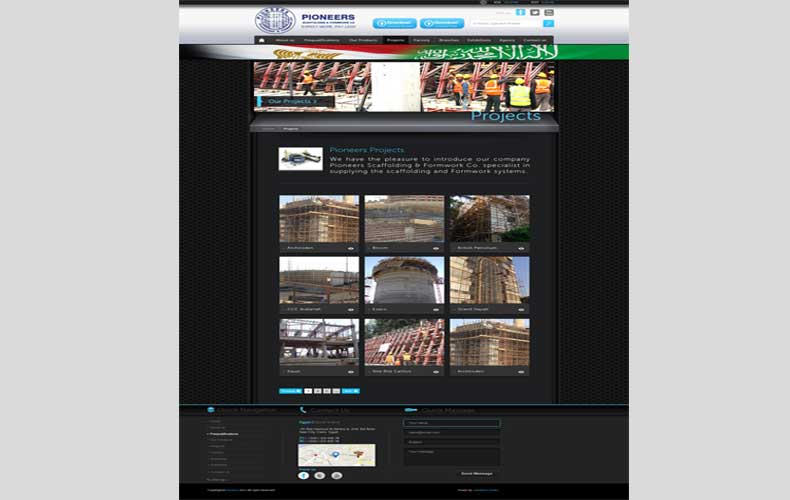 Pioneerspsf Scaffolding and Formwork website design and development