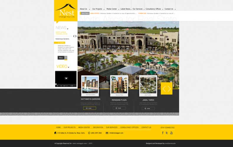 Nest Egypt For Real Estate Website Design and Development