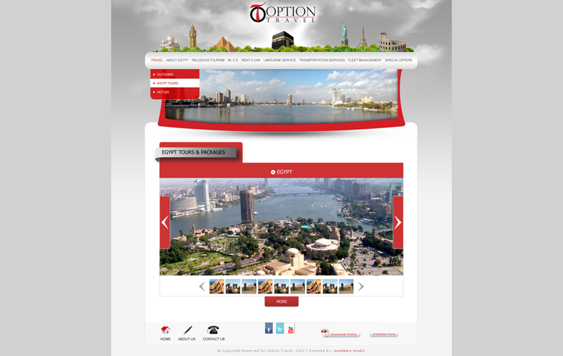 Option Travel Website Design and Development