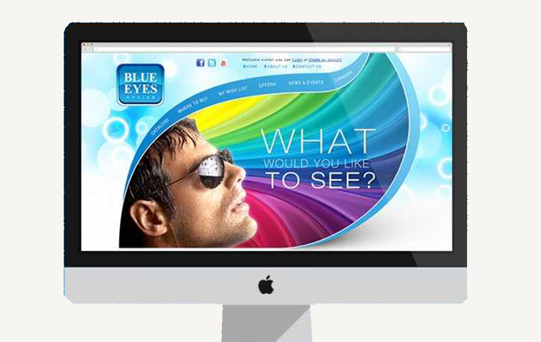 Blue Eyes Website Design Idea